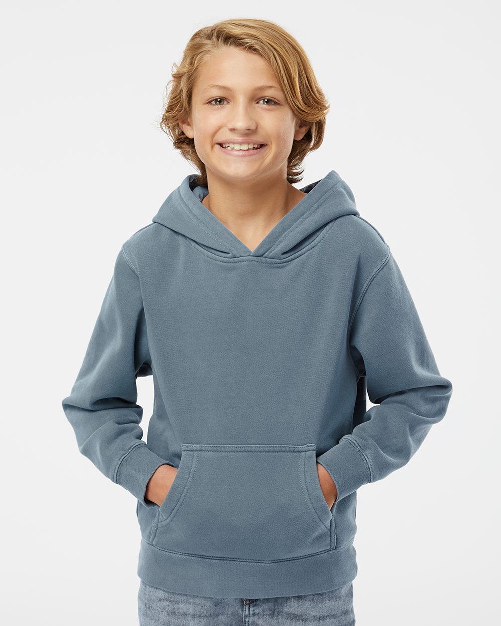 Independent Trading Co. - Sudadera juvenil con capucha, teñido con pigmentos y peso medio - PRM1500Y