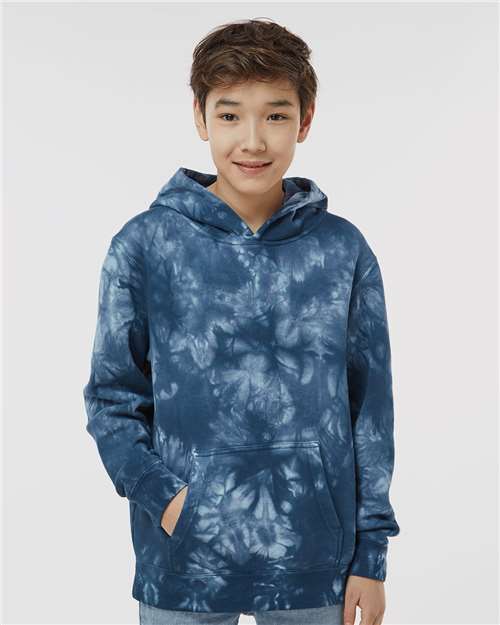 Independent Trading Co. - Youth Midweight Tie-Dyed Hooded Sweatshirt - PRM1500TD