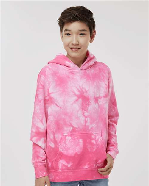Independent Trading Co. - Youth Midweight Tie-Dyed Hooded Sweatshirt - PRM1500TD