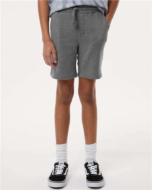 Independent Trading Co. - Pantalones cortos de polar ligero de mezcla especial para jóvenes - PRM16SRT