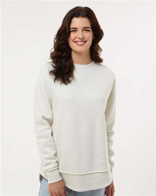 LAT - Sudadera de cuello redondo de polar para mujer - 3525