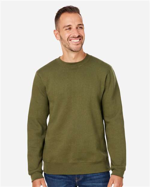 J. America - Unisex Premium Fleece Crewneck Sweatshirt - 8424