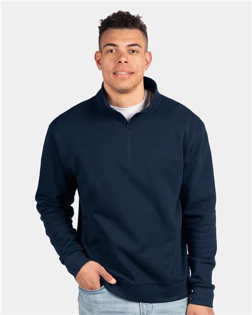 Next Level - Jersey unisex de polar con cremallera de un cuarto - 9643