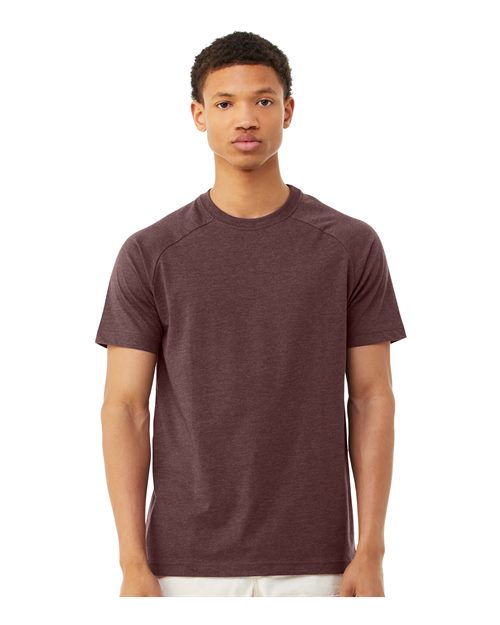 BELLA + CANVAS - Camiseta raglán jaspeada CVC para hombre - 3201