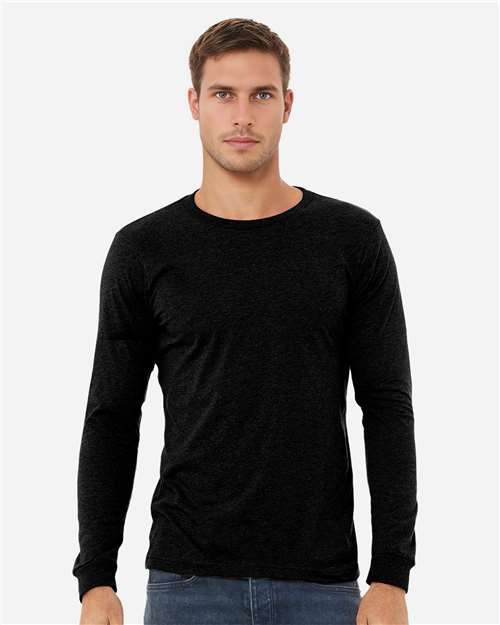 BELLA + CANVAS - Camiseta de manga larga jaspeada CVC - 3501CVC