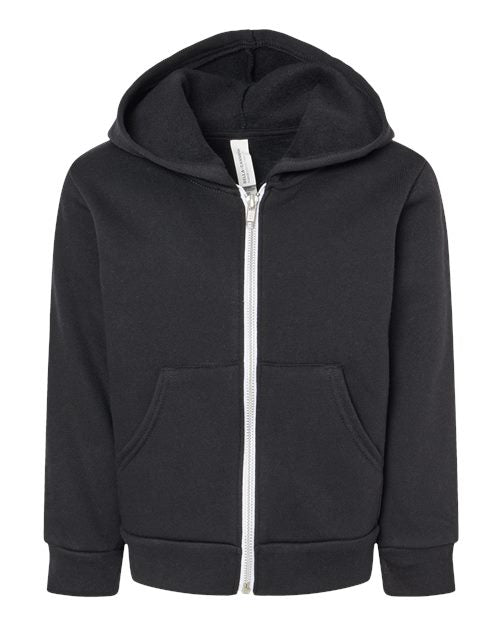 BELLA + CANVAS - Toddler Sponge Fleece Full-Zip Hoodie Sweatshirt - 3739T