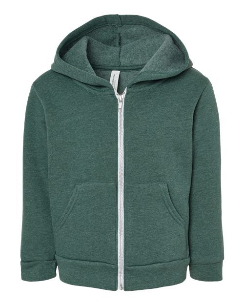 BELLA + CANVAS - Toddler Sponge Fleece Full-Zip Hoodie Sweatshirt - 3739T