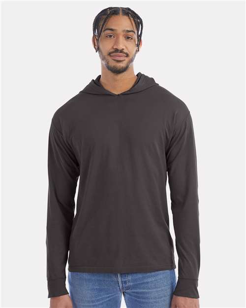ComfortWash by Hanes - Camiseta unisex de manga larga con capucha y teñido en prenda - GDH280