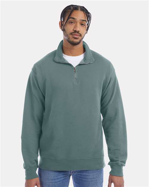 ComfortWash by Hanes - Unisex Garment-Dyed Quarter-Zip Sweatshirt - GDH425