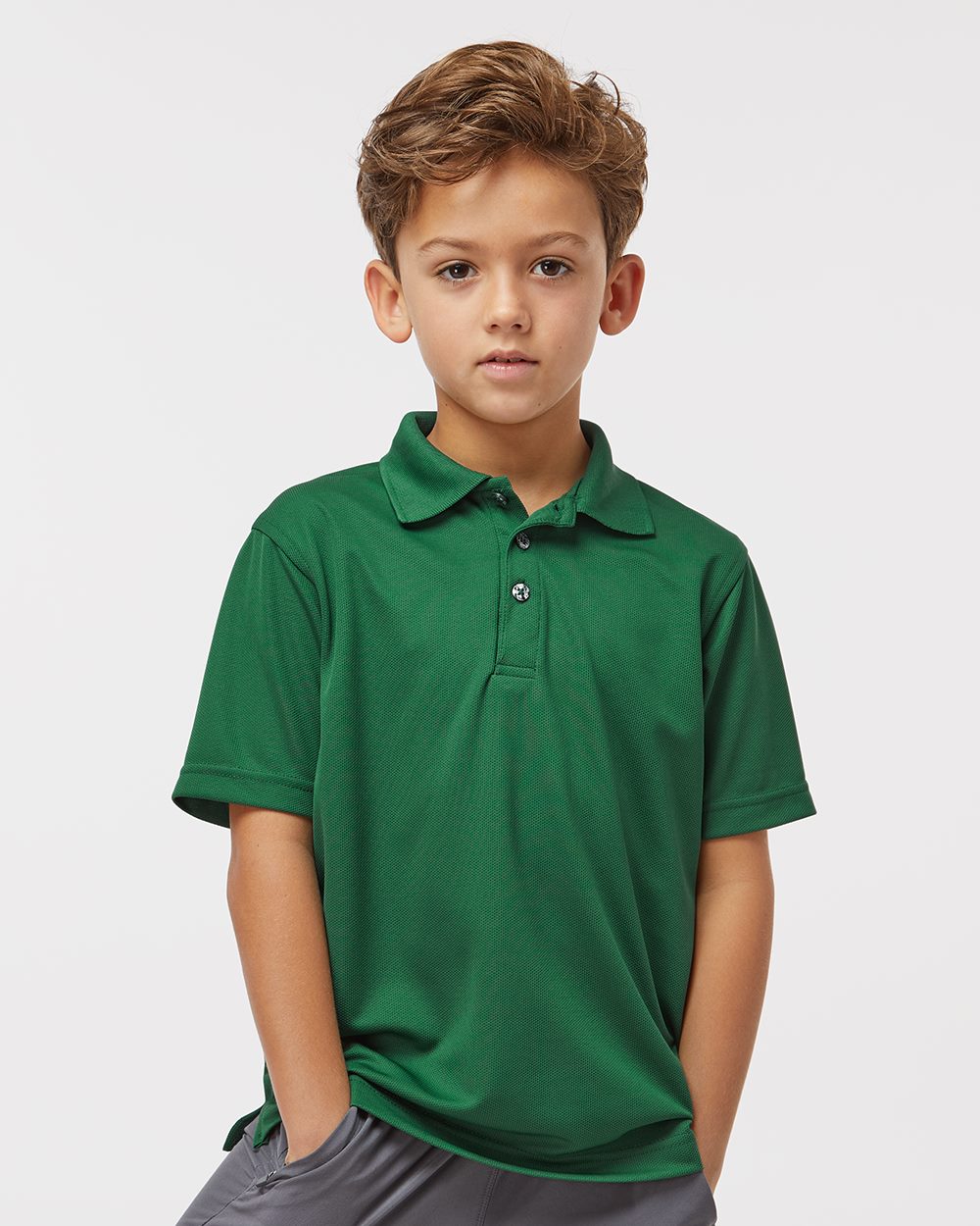 Paragon - Polo de malla mini Saratoga Performance para jóvenes - 108 años