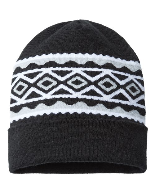 CAP AMERICA - USA- Made Diamond Cuffed Beanie - RKD12