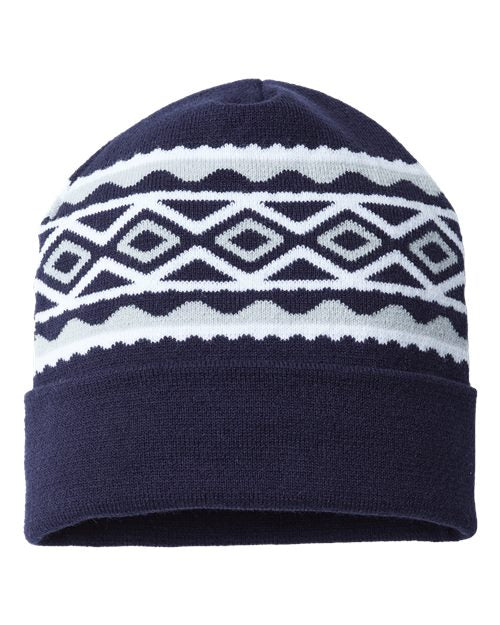 CAP AMERICA - USA- Made Diamond Cuffed Beanie - RKD12