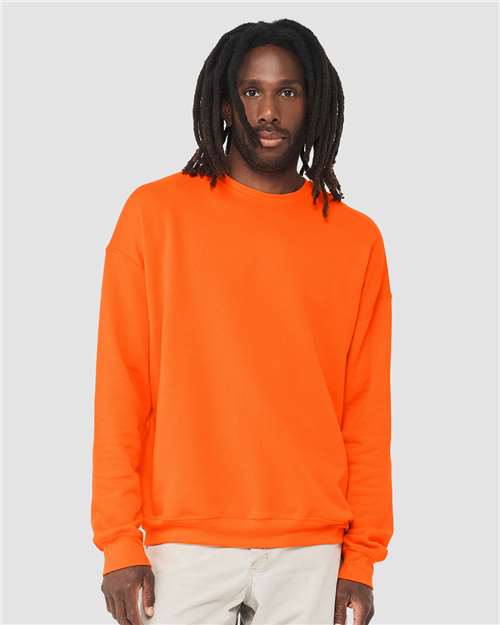 BELLA + CANVAS - Sudadera unisex de forro polar con hombros caídos y cuello redondo - 3945