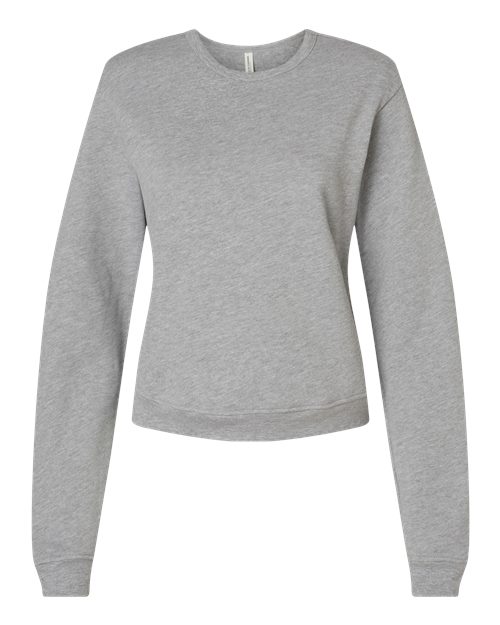 BELLA + CANVAS - Sudadera de cuello redondo de polar de esponja para mujer - 7511