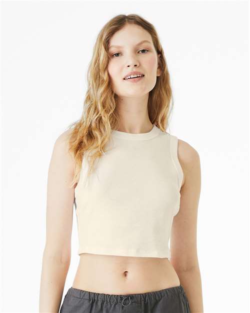 BELLA + CANVAS - Women's Micro Rib Muscle Crop Tank - 1013