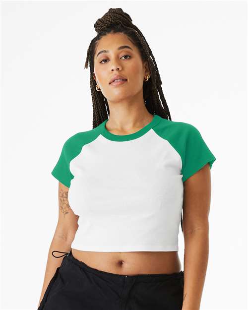 BELLA + CANVAS - Women's Micro Rib Raglan Baby Tee - 1201