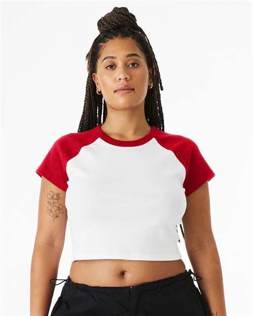 BELLA + CANVAS - Women's Micro Rib Raglan Baby Tee - 1201