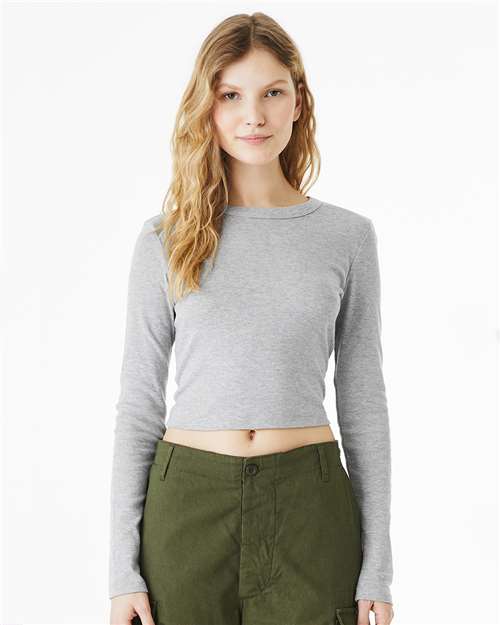BELLA + CANVAS - Camiseta de manga larga con microcanalé para bebé - 1501