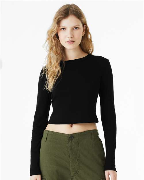 BELLA + CANVAS - Camiseta de manga larga con microcanalé para bebé - 1501