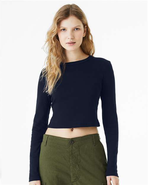 BELLA + CANVAS - Camiseta de manga larga con microcanalé para bebé - 1501