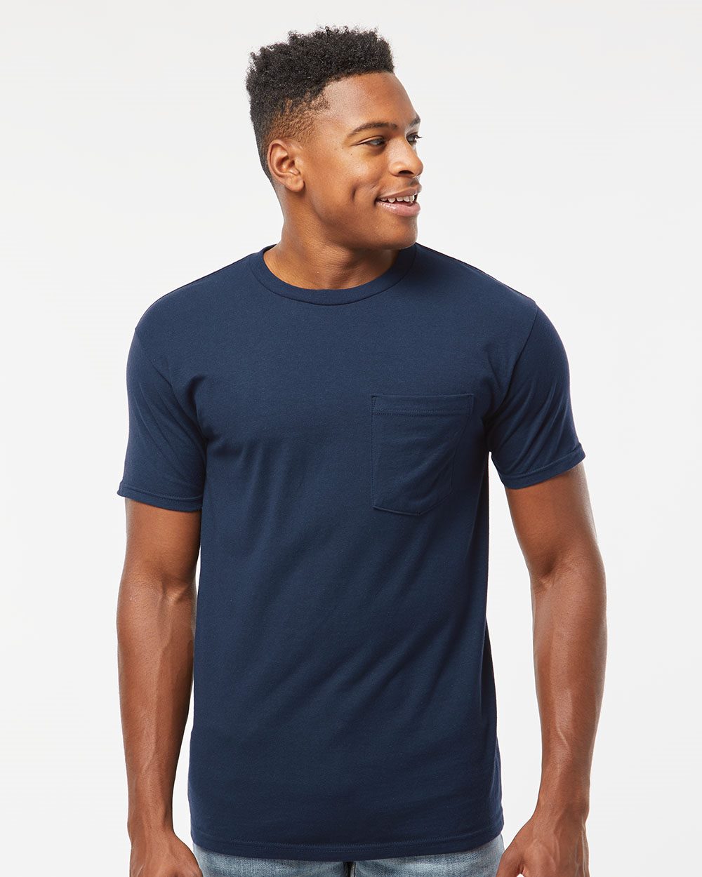 Tultex - Camiseta unisex de jersey grueso con bolsillo - 293