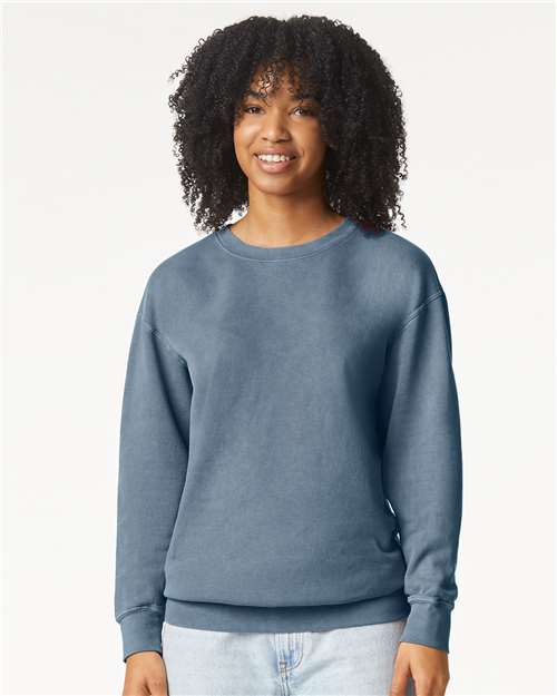 Sudadera unisex de polar ligero con cuello redondo y teñido en prenda - Comfort Colors - 1466