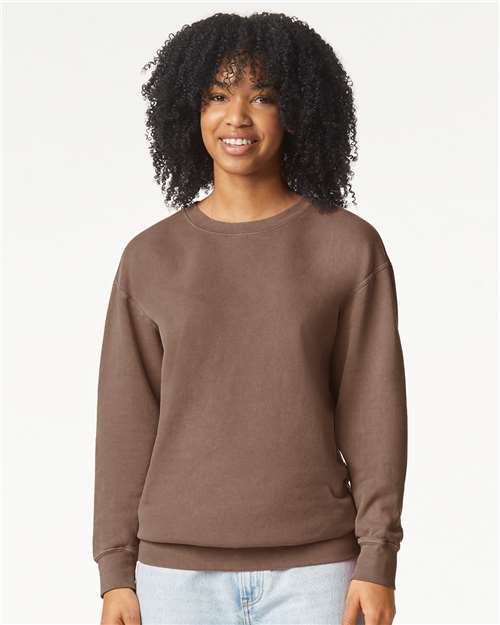Sudadera unisex de polar ligero con cuello redondo y teñido en prenda - Comfort Colors - 1466
