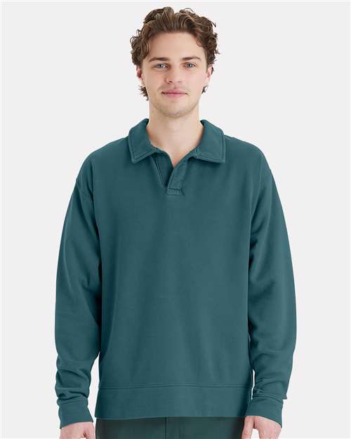 ComfortWash by Hanes - Sudadera unisex con cuello polo teñido - GDH490