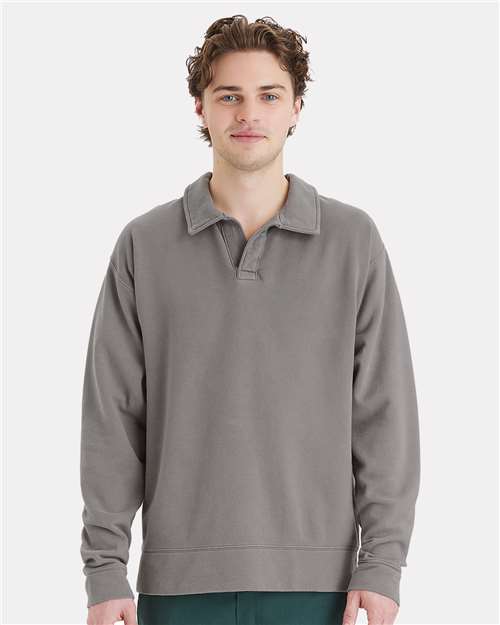 ComfortWash by Hanes - Sudadera unisex con cuello polo teñido - GDH490