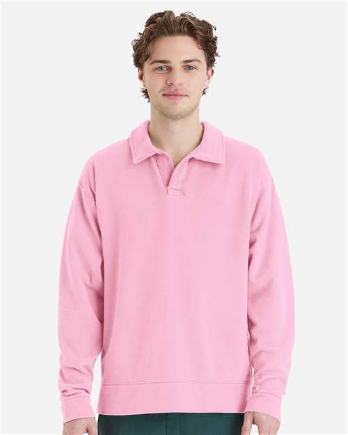 ComfortWash by Hanes - Unisex Garment-Dyed Polo Collar Sweatshirt - GDH490