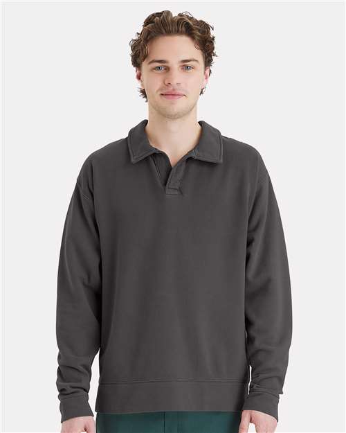 ComfortWash by Hanes - Unisex Garment-Dyed Polo Collar Sweatshirt - GDH490