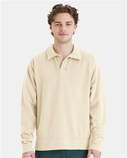 ComfortWash by Hanes - Sudadera unisex con cuello polo teñido - GDH490