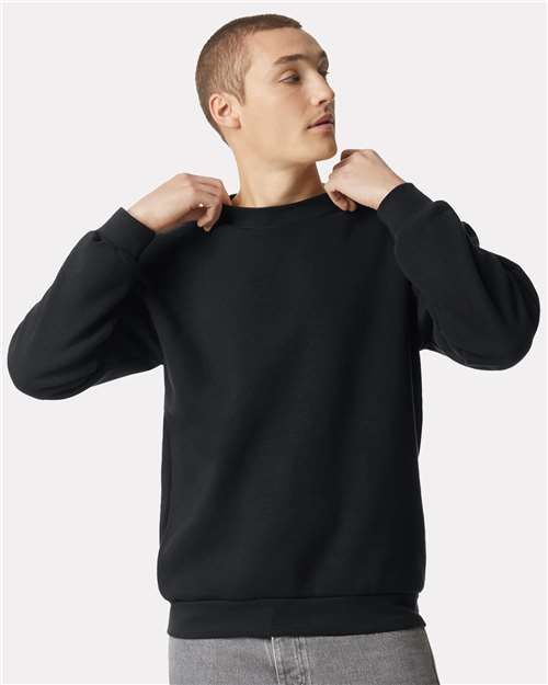 American Apparel - Sudadera unisex de polar ReFlex con cuello redondo - RF496