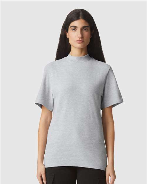 American Apparel - Unisex Pique Mockneck Tee - 1PQ