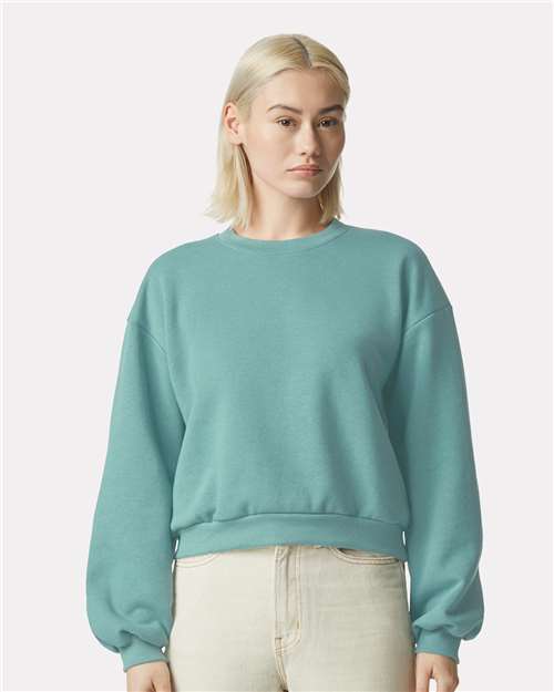 American Apparel - Sudadera de cuello redondo de polar ReFlex para mujer - RF494