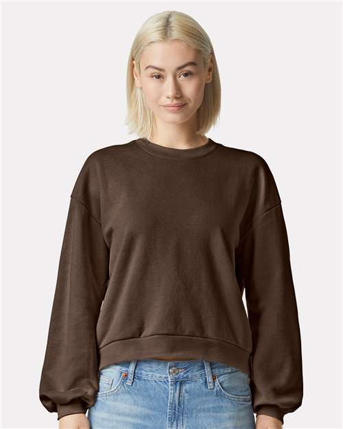 American Apparel - Sudadera de cuello redondo de polar ReFlex para mujer - RF494