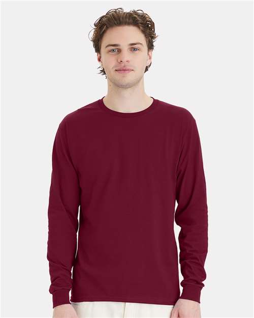 Hanes - Camiseta de manga larga Essential-T - 5286