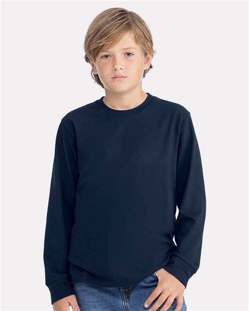 Next Level - Camiseta juvenil de algodón de manga larga - 3311