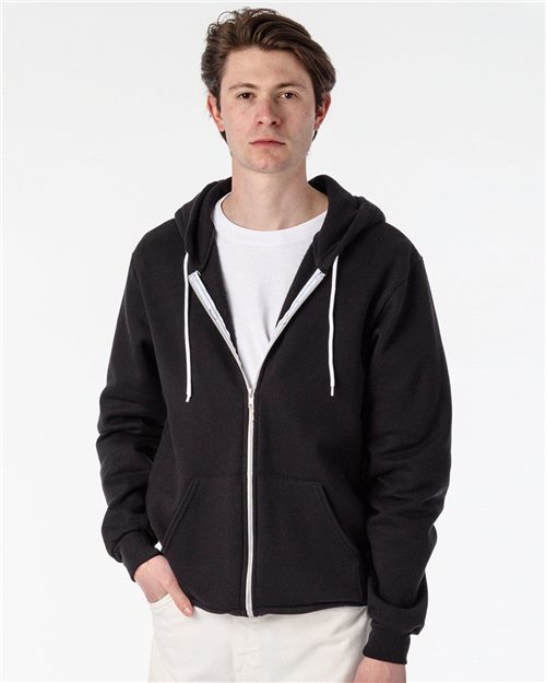 Los Angeles Apparel - Sudadera unisex de polar flexible con capucha y cremallera completa, fabricada en EE. UU. - F97