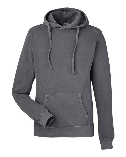 J. America - Unisex Pigment-Dyed Fleece Hooded Sweatshirt - 8730