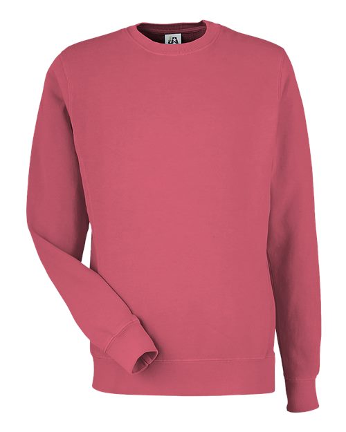 J. America - Unisex Pigment-Dyed Fleece Crewneck Sweatshirt - 8731