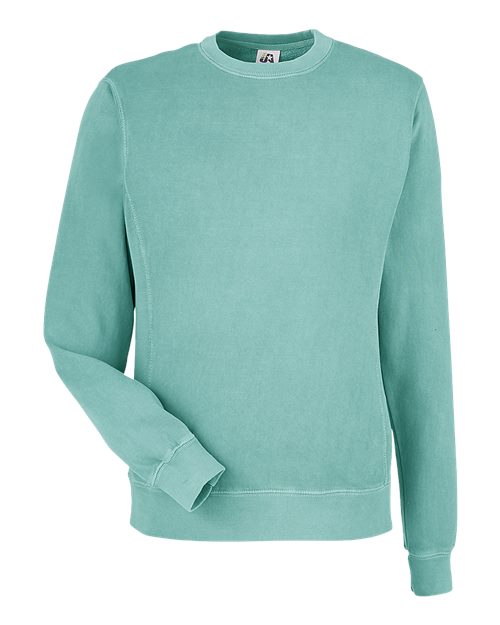 J. America - Unisex Pigment-Dyed Fleece Crewneck Sweatshirt - 8731
