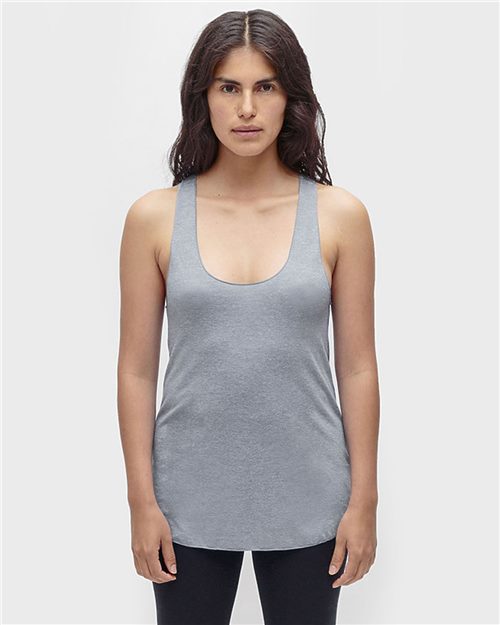 Los Angeles Apparel - Camiseta sin mangas triblend con espalda deportiva para mujer, fabricada en EE. UU. - TR3008