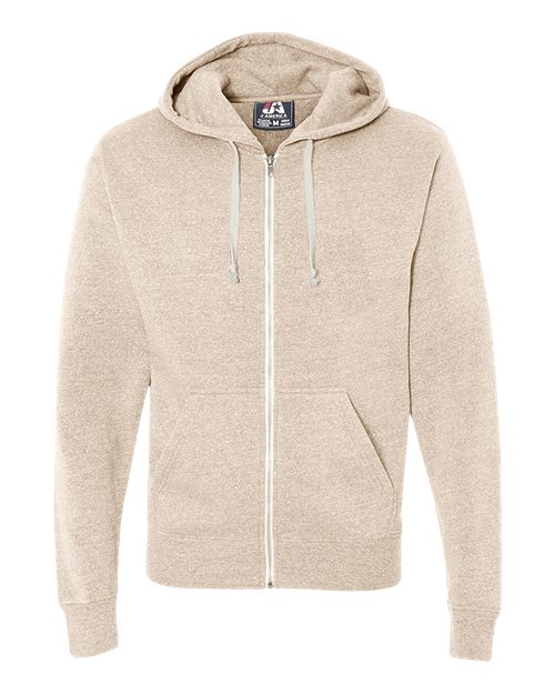 J. America - Men's Triblend Full-Zip Hooded Sweatshirt - 8872