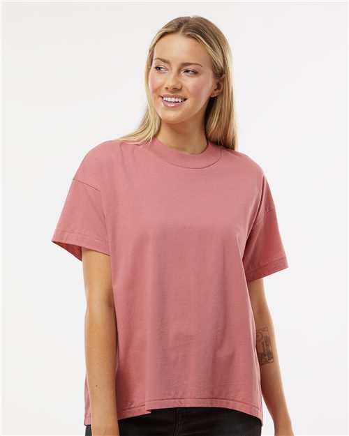 LAT - Camiseta de corte alto y bajo para mujer - 3519