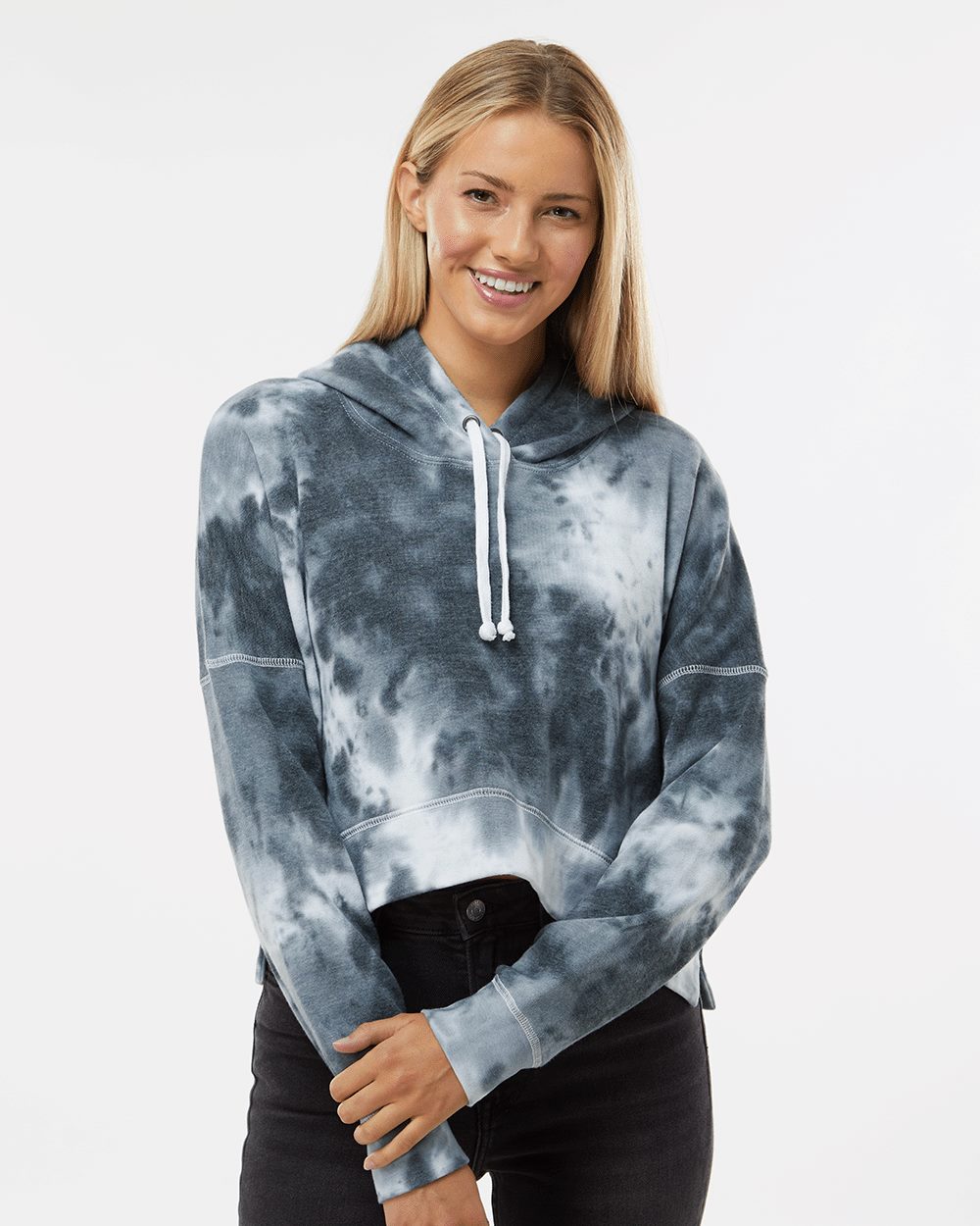 J. America - Women's Crop Hooded Sweatshirt - 8853