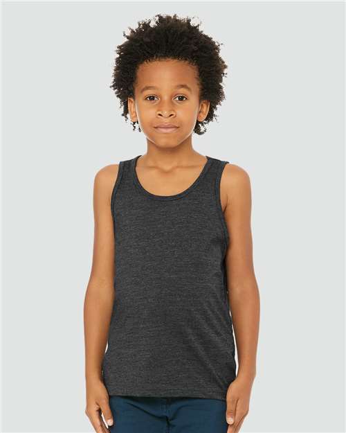BELLA + CANVAS - Camiseta de tirantes juvenil Heather CVC - 3480YCVC