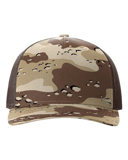 Richardson - Gorra de camionero estampada de cinco paneles - 112PFP