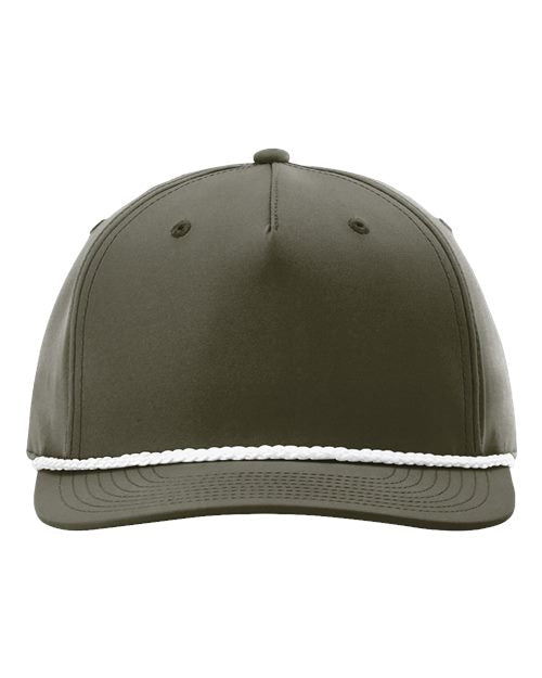 Richardson - Gorra clásica de cinco paneles con diseño de cuerda - 258