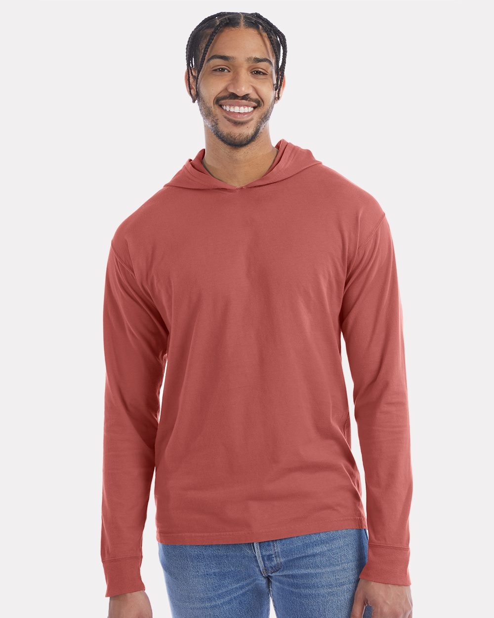 ComfortWash by Hanes - Camiseta unisex de manga larga con capucha y teñido en prenda - GDH280